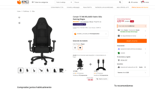 Corsair TC100 RELAXED Fabric Silla Gaming Negra por solo 177,99€