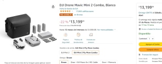 DJI Drone Mavic Mini 2 Combo blanco por $13199