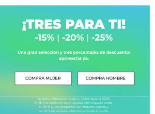 Descuentos de -15%, -20% y -25% en Yoox