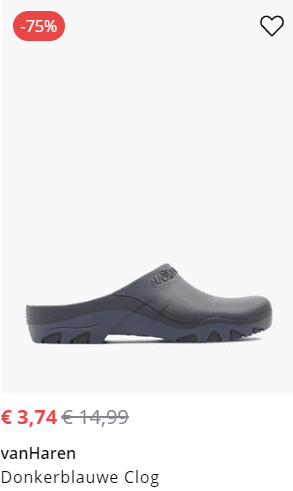 Tot 75% korting in de sale van van Haren