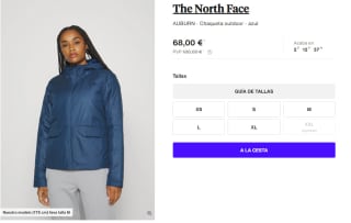 Chaqueta Outdoor para Mujer The North Face AUBURN por 61.2€