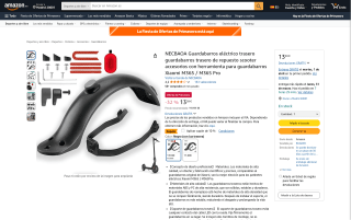 Guardabarros trasero de repuesto para patinete Xiaomi M365 por 12,23€