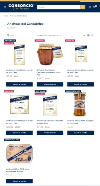 -15% de Descuento Anchoas de Santoña en Consorcio.