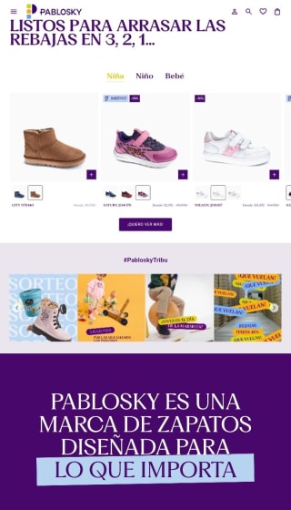 Envío Gratis -40% de Dto en Pablosky.