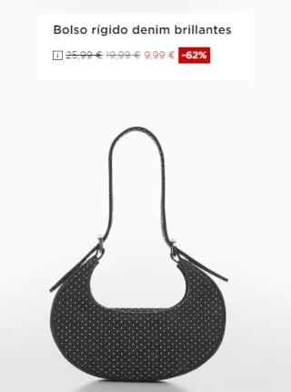 Bolso rígido denim brillantes por 9.99€