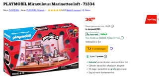 Playmobil Miraculous: Marinettes loft (71334) voor €36,99 bij Bol