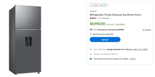 Refrigerador Samsung Top Mount por $8,990 | Descuento Walmart