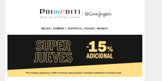 15% descuento en seleccionados con compra mínima de 50€
