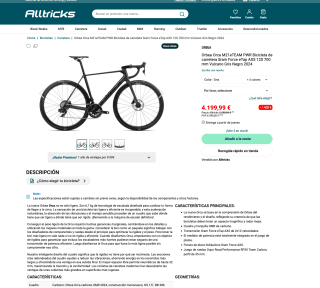 Orbea Orca M21eTEAM PWR 2024 6,7KG Sram Force eTap AXS por 4,200€