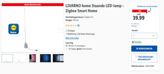 LIVARNO home Staande LED-lamp Zigbee Smart Home voor €39,99 bij Lidl