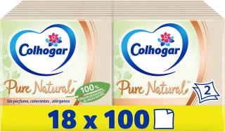Servilletas Colhogar Pure Natural, 18 x 100 por 17,06€