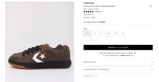 Oferta 65% descuento Zapatillas Converse a precios de locura