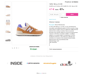 Zapatillas New balance 574 Mujer por solo 47€