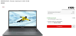 MEDION E15415 - 15.6 inch - Intel Core i5 - 8 GB - 512 GB voor €429 bij de MediaMarkt