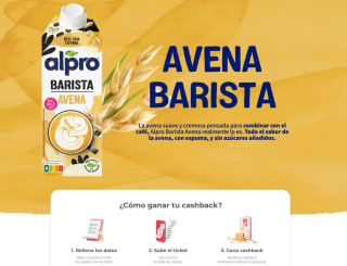 Reembolso de 1€ desde Gelt para avena Barista