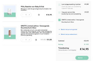 Gratis Glow shower foam bij elke bestelling bij Naïf