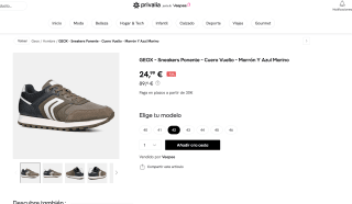 Zapatillas GEOX Sneakers Ponente Cuero Hombre por solo 24,99€