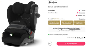 Cybex Pallas G i-Size Autostoeltje Moon Black voor €178,90 bij Babylux