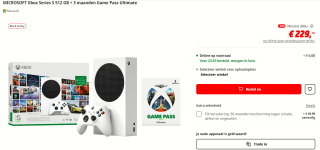 Xbox Series S - All Digital Console + 3 maanden Xbox Game Pass Ultimate voor €229 bij de Mediamarkt