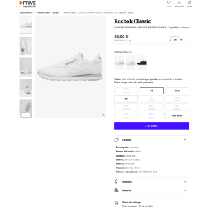 Zapatillas Reebok Classic por solo 36€