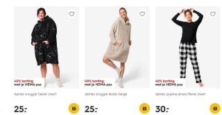 40% korting op nachtmode voor dames bij HEMA