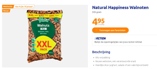 XXL-verpakking Rauwe walnoten voor €4,95 bij de Action