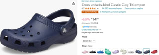 Kids Crocs Classic Clog navy voor €14 bij Amazon