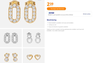 Oorbellen met Swarovski kristallen voor €2,39 bij Action