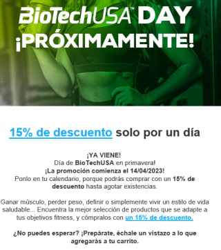 15% dto sólo por un día