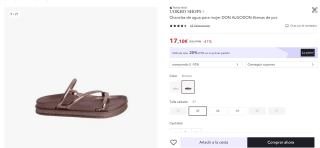 Chanclas de dedo para mujer de la marca Don Algodón por 13,68€