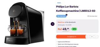 Philips L'OR BARISTA LM8012/60 - Koffiecupmachine - Zwart voor €49,95 bij iBOOD