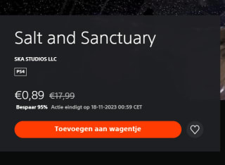 Salt and Sanctuary voor €0,89 in de Playstation Store