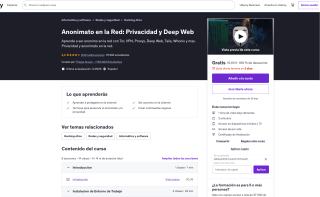 Anonimato en la Red: Privacidad y Deep Web Gratis con Udemy