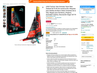 Yate LEGO Technic 42174 Emirates Team New Zealand AC75 por 89,99€