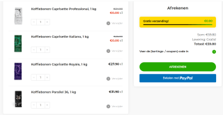 Alle smaken Koffiebonen van 1KG 2+2 gratis bij Coffeefriend