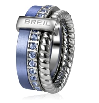 Anillo Breil Breilogy - acero y cristales Swarovski por 14.99€