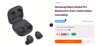 Samsung Galaxy Buds 2 Pro Zwart voor €109,95 bij Ibood