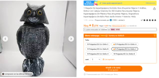 Espantapájaros De Búho Para Ahuyentar Pájaros cabeza giratoria por 8,07€