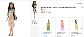 Muñeca Disney Princess Pocahontas por 6,49€