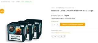 Dolce Gusto - Cold Brew - 3x 12 Capsules voor €5 bij Antiduur