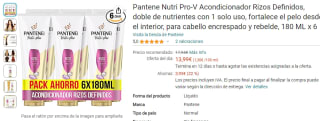 Pantene Nutri Pro-V Acondicionador Rizos Definidos por 13,99€