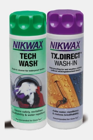 Nikwax techwash en Tx-direct wash in voor €17,50 bij Bever