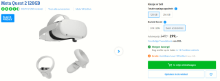Meta Quest 2 128 GB met Hoofdband voor VR brillen voor €299 bij Coolblue