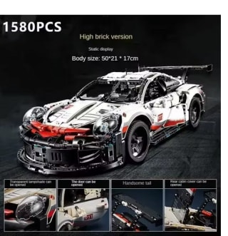 Porsche 911 RSR bloques de construcción ensamblados a solo 16,59€