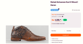 Rehab Kurt II Wood heren schoenen voor €129, 94 bij ibood