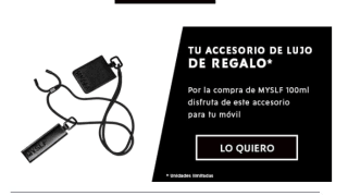 Regalo accesorio para móvil por compra de perfume
