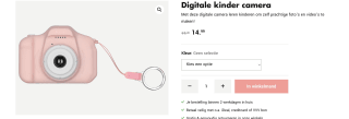 Digitale kinder camera voor €14,95
