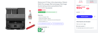 Roborock S7 Max Ultra Aspirateur Robot 5500 Pa à 654€