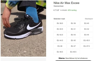 Nike Air Max Excee Sneakers Zwart Wit voor €71,97 bij Nike