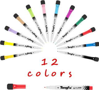 12 Rotuladores TongFu para pizarra blanca por 2,99€
